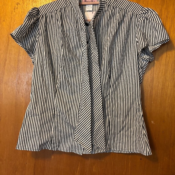 Heart of Haute Black & White Striped Blouse - Picture 1 of 3